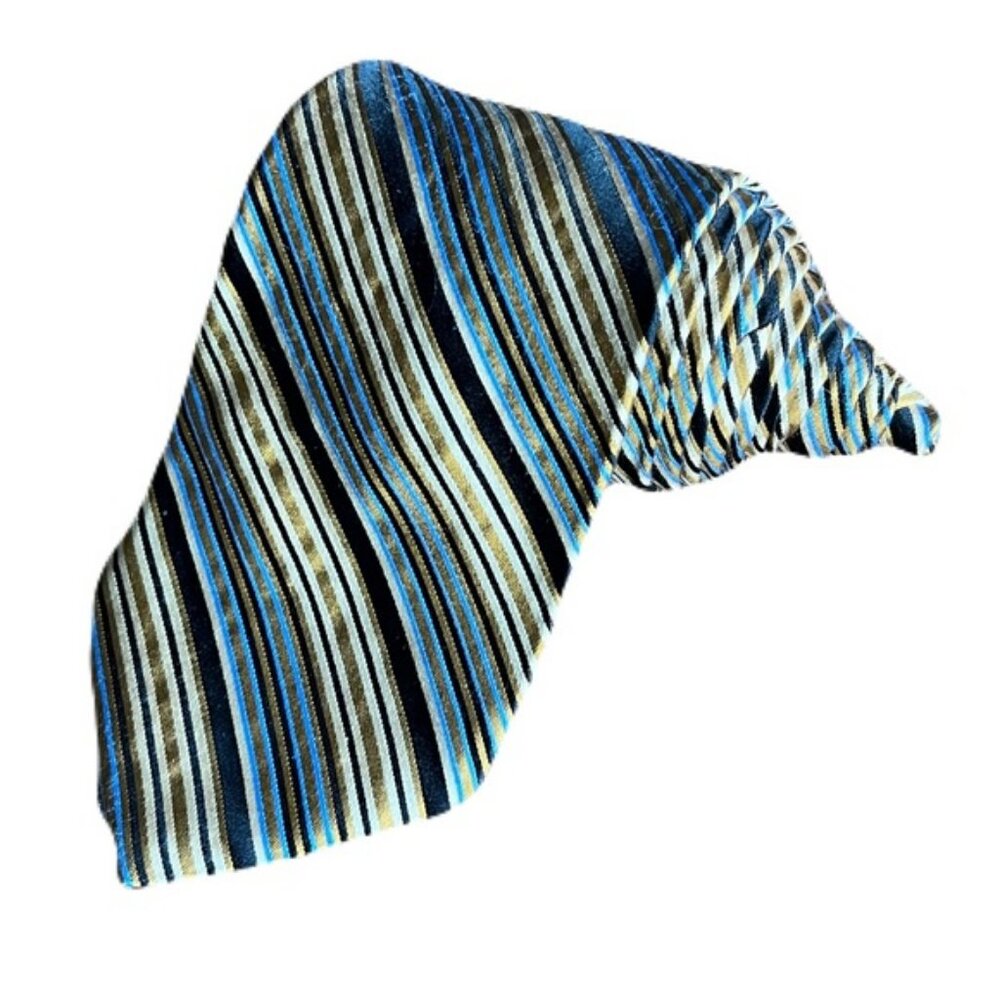 Ted Baker 60 x 3.5 Multi Color Striped Silk Neck Tie